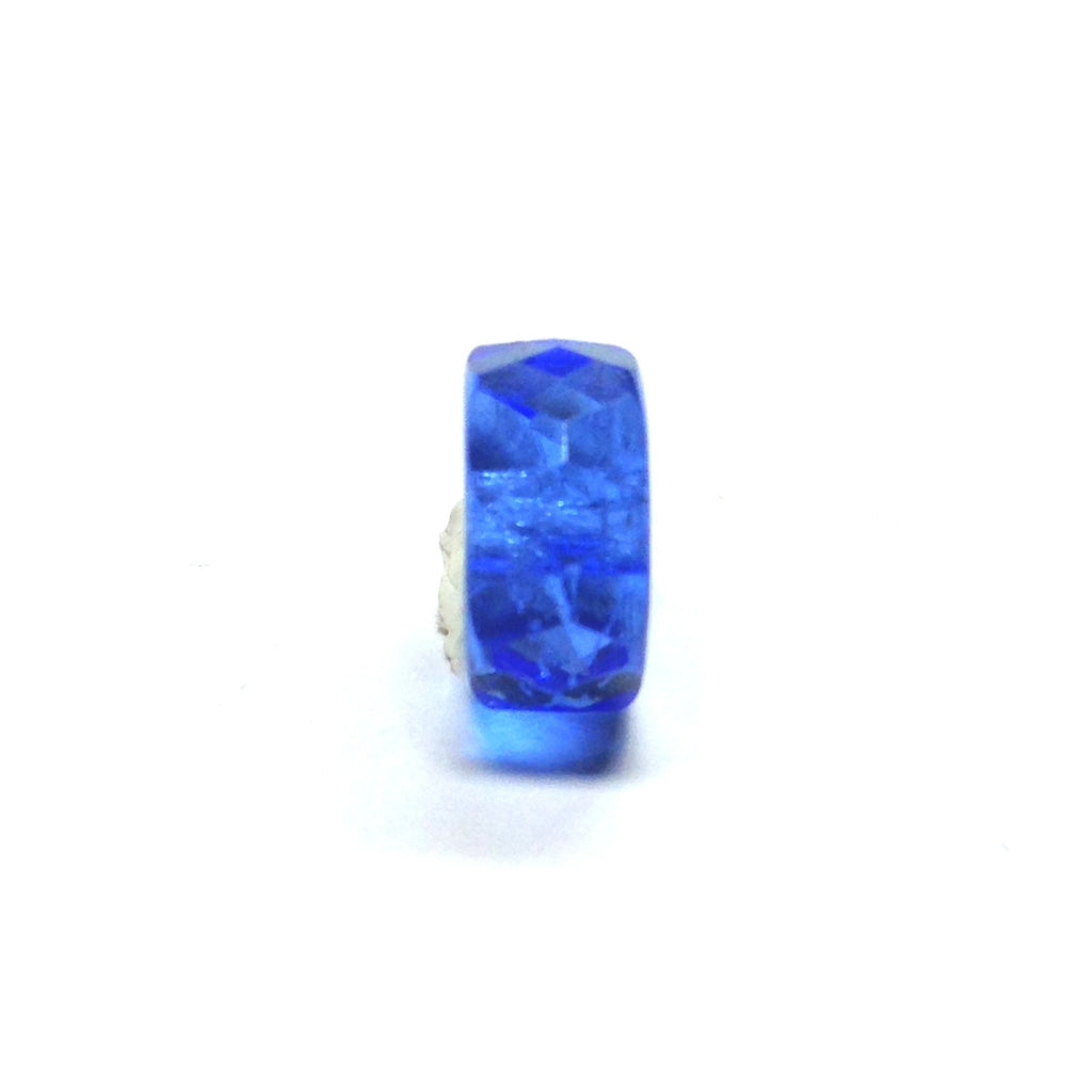 10MM Sapphire Ribbed Glass Bead (72 pieces)