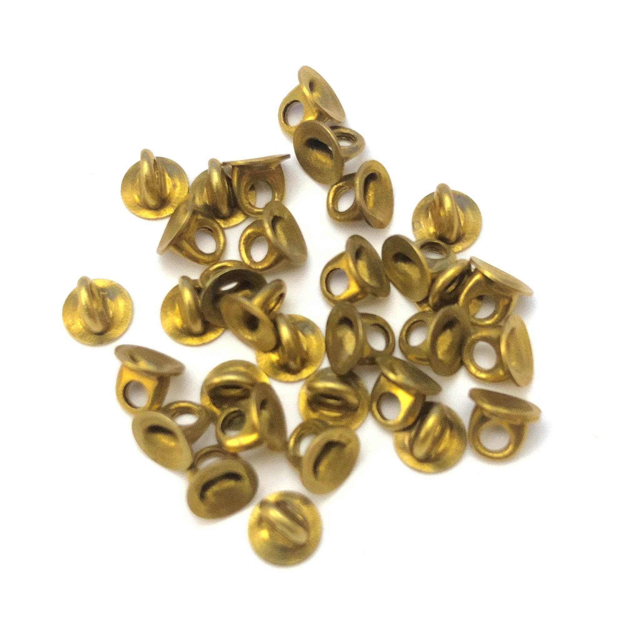 Round Raw Brass Beads - 4mm - 100 pieces