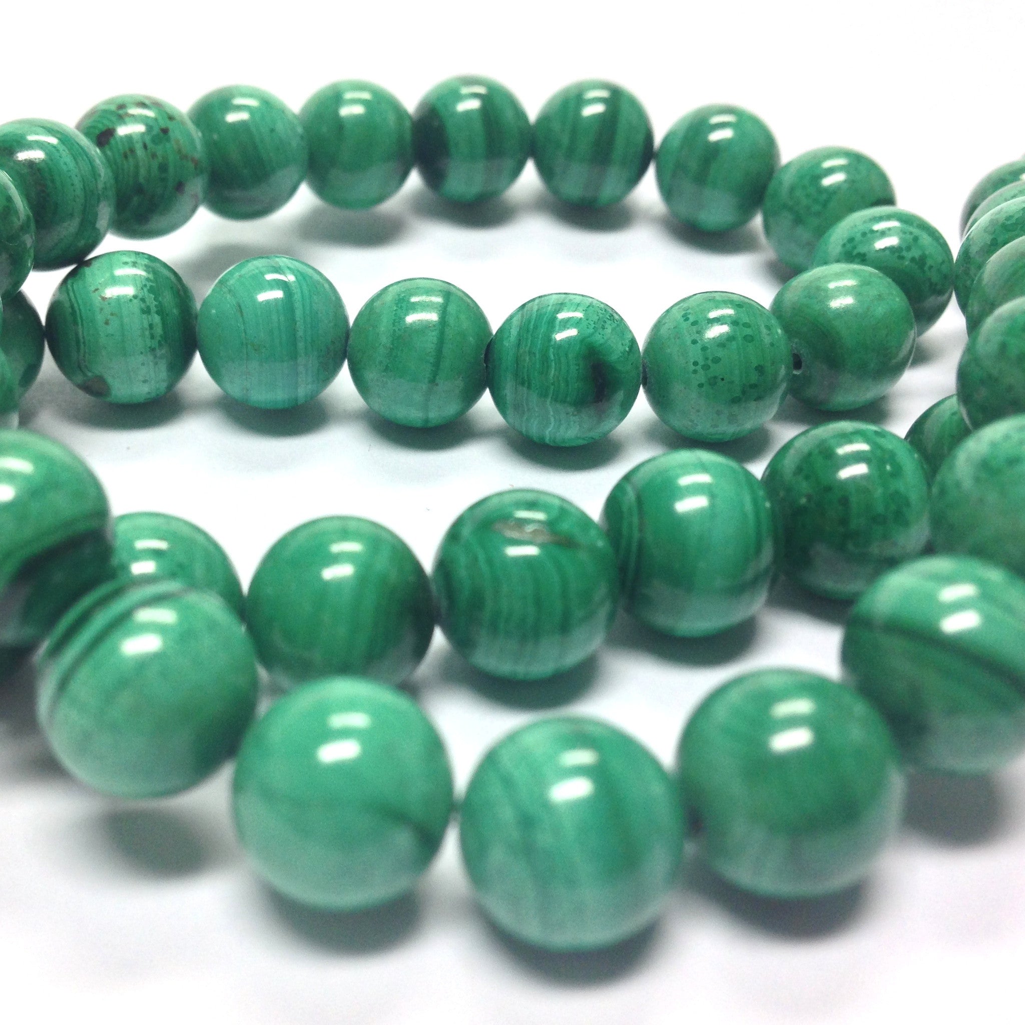Malachite, 8mm round, simulated gem beads factory direct sale - pearl  jewelry wholesale