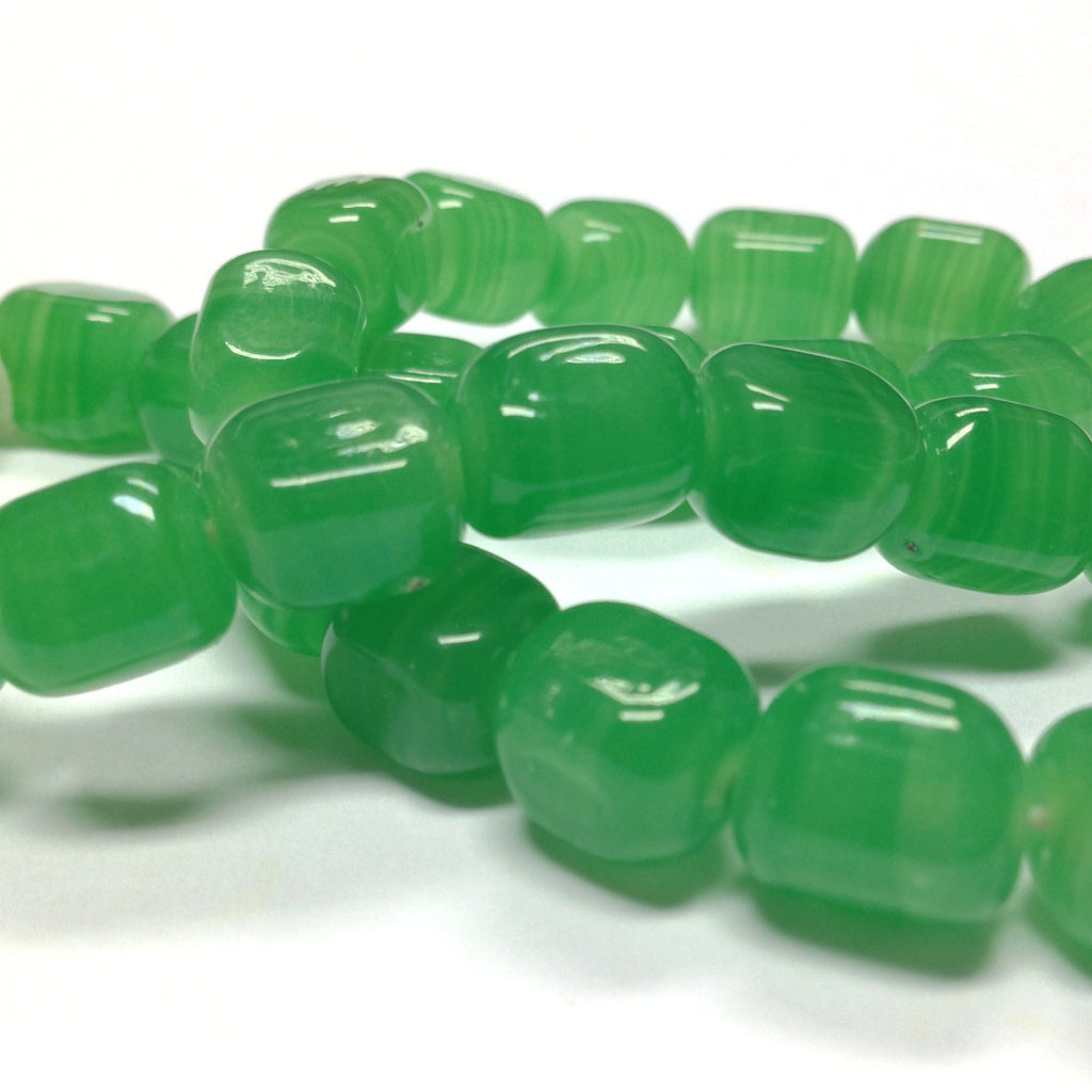 11MM Jade Glass Rectangle Bead (50 pieces)