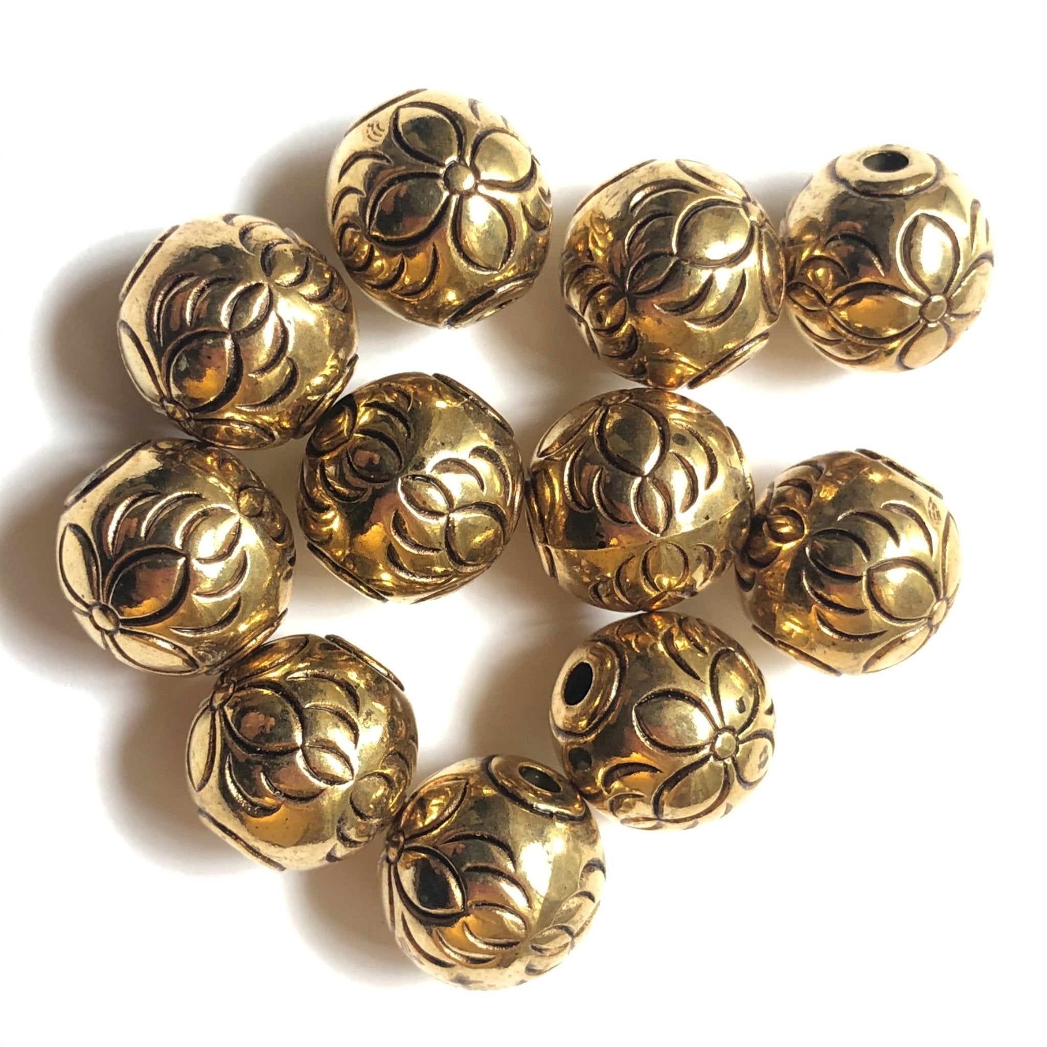 Earring Post with 6mm Ball, Gold-Plated (72 Pieces)