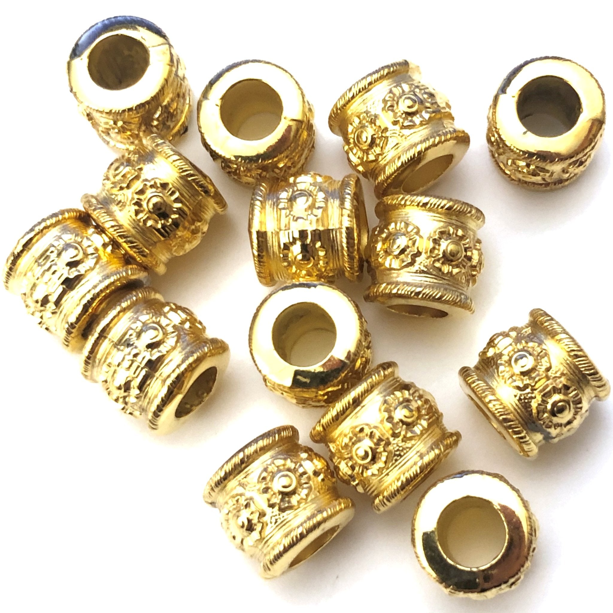 Gold Filled Satin Twisted Oval Beads