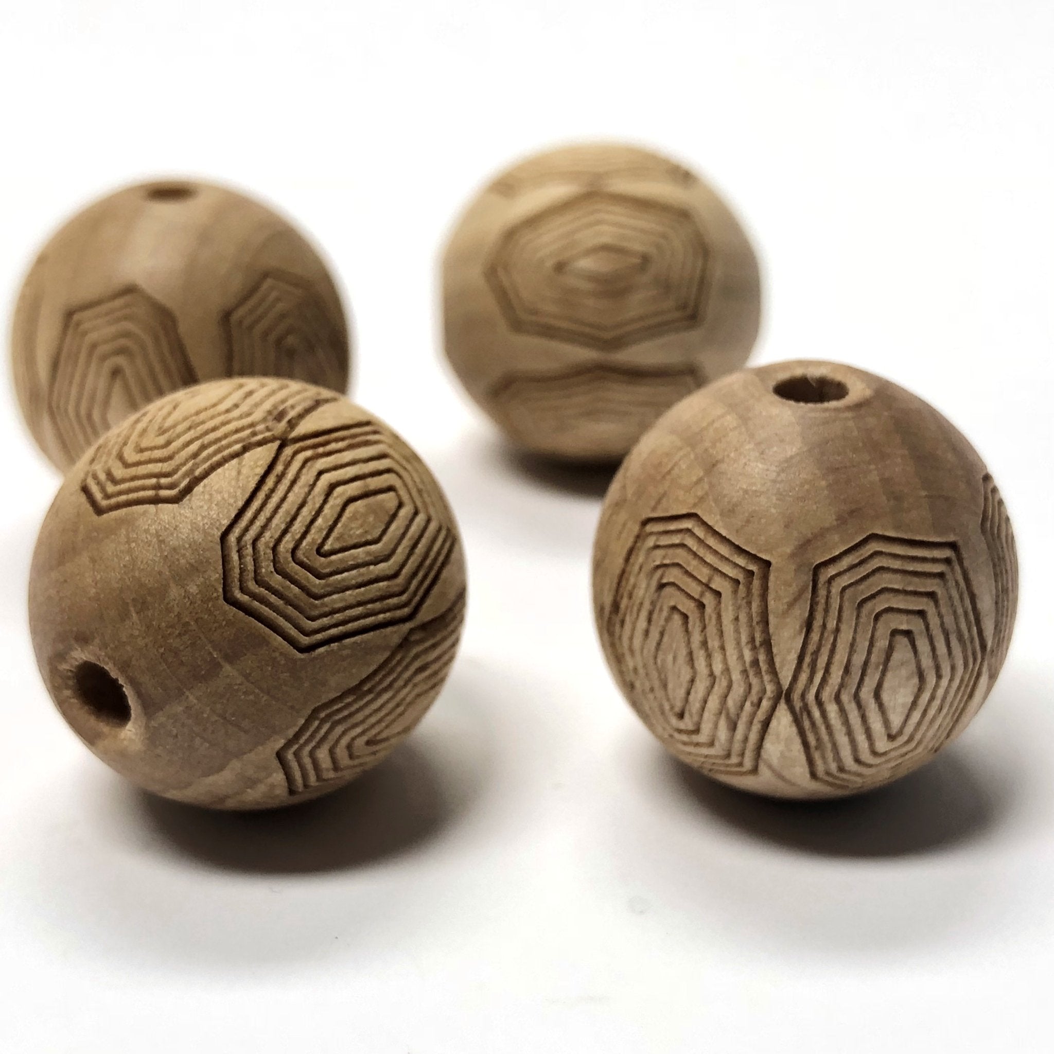 Wood Beads  Round Striped Yellow Brown Wooden Beads with 2mm