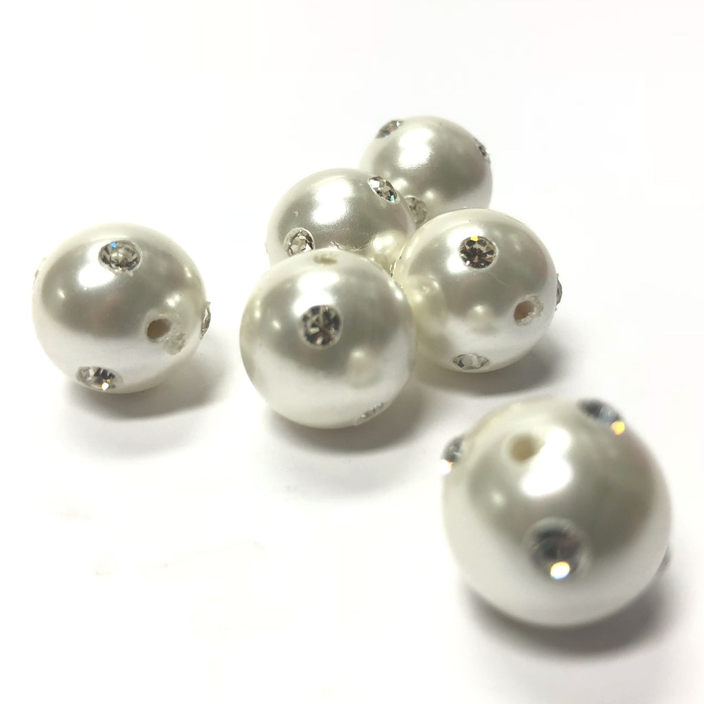Half Dome Pearl, Plastic beads, 10mm, 144-pc